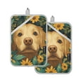 thumbnail image 7 of Yayeee Pot Holders Kitchen Heat Resistant with Pocket 7"x9.8" Cotton Oven Cooking Hot Pads, Flowers and Dog, 7 of 7