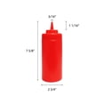thumbnail image 2 of Excellante 16 oz wide mouth squeeze bottle, red, comes in 6/ pack, 2 of 2