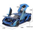 thumbnail image 3 of Toy Car Lambo Sian FKP3 Metal Model Car with Lights and SoundBack Toy Car for Boys 3+ (Black), 3 of 5