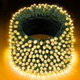 thumbnail image 1 of XURISEN 551FT 1400 LED Christmas Lights, Green Wire String Lights Outdoor 8 Modes Memory Function Plug in Fairy Lights for House Christmas Tree Patio Wedding Garden Party Decor- Warm White, 1 of 8