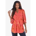 thumbnail image 2 of Roaman's Women's Plus Size Juliet Lace Trim Button-Down Shirt, 2 of 6