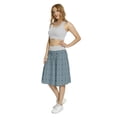 thumbnail image 3 of Women's Aztec Geometric Diamonds Chevron A-line Printed Skirt Casual Wear, XL, Petrol Blue Pale Blue, by Ambesonne, 3 of 6