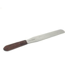 Wooden Handle Spatula 8" Blade Scraper with Long Handle, Jam Spreader for Peanut Butter, Kitchen Spatula for Baking and Cake Icing, Kitchen Stainless Steel
