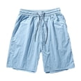 thumbnail image 1 of Mens Casual Drawstring Stretch Waist Summer Quick Dry Beach Athletic Gym Shorts With Pocket, 1 of 3