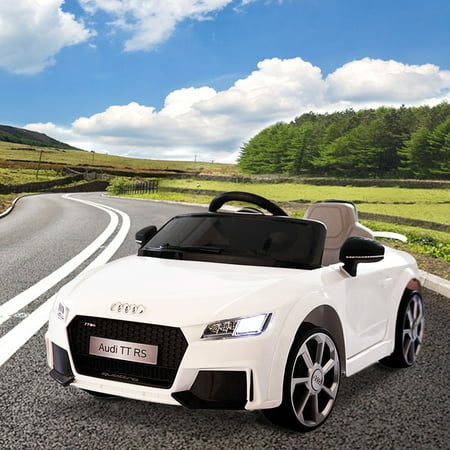 Jaxpety Audi Tt 12v Kids Ride On Car W 2 4g Remote Control Battery Jaxpety Audi Tt 12v Kids Ride On Car W 2 4g Remote Control Battery Riding White