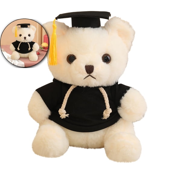 Dvruxg Graduation Bear Plush - Graduation Gift with Doctoral Cap & Gown, Soft Plush Bear Toy for Birthday, Commemorative Keepsake