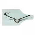 thumbnail image 1 of Antlers Cutting Board, Antlers of a Huge Stag Bones Mounted on a Wooden Plate Prize Skull Print, Tempered Glass Cutting and Serving Board, Wine Bottle Shape, Brown and Pale Grey, by Ambesonne, 1 of 1