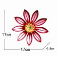 thumbnail image 1 of Vibrant and Whimsical Metal Flower Wall Decor for Indoor and Outdoor Use red, 1 of 7