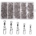 thumbnail image 2 of 210PCS Fishing Swivels, Rolling Barrel Fishing Swivel Snaps, High Strength Copper and Stainless Steel Fishing Line Connector Fishing Tackle Kit for Saltwater Freshwater, 2 of 8