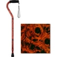 thumbnail image 2 of NOVA Designer Walking Cane with Offset Handle, Lightweight Adjustable Walking Stick with Carrying Strap, Mahogany Swirl Design, 2 of 4