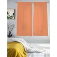 thumbnail image 3 of Sheer Curtain Panels Solid Color Rod Pocket Voile Window Curtains Orange Window Treatments Ligh Filtering Privacy Curtain Drapes for Bedroom Living Room 2 Panel Set 63 Inch Length,, 3 of 9