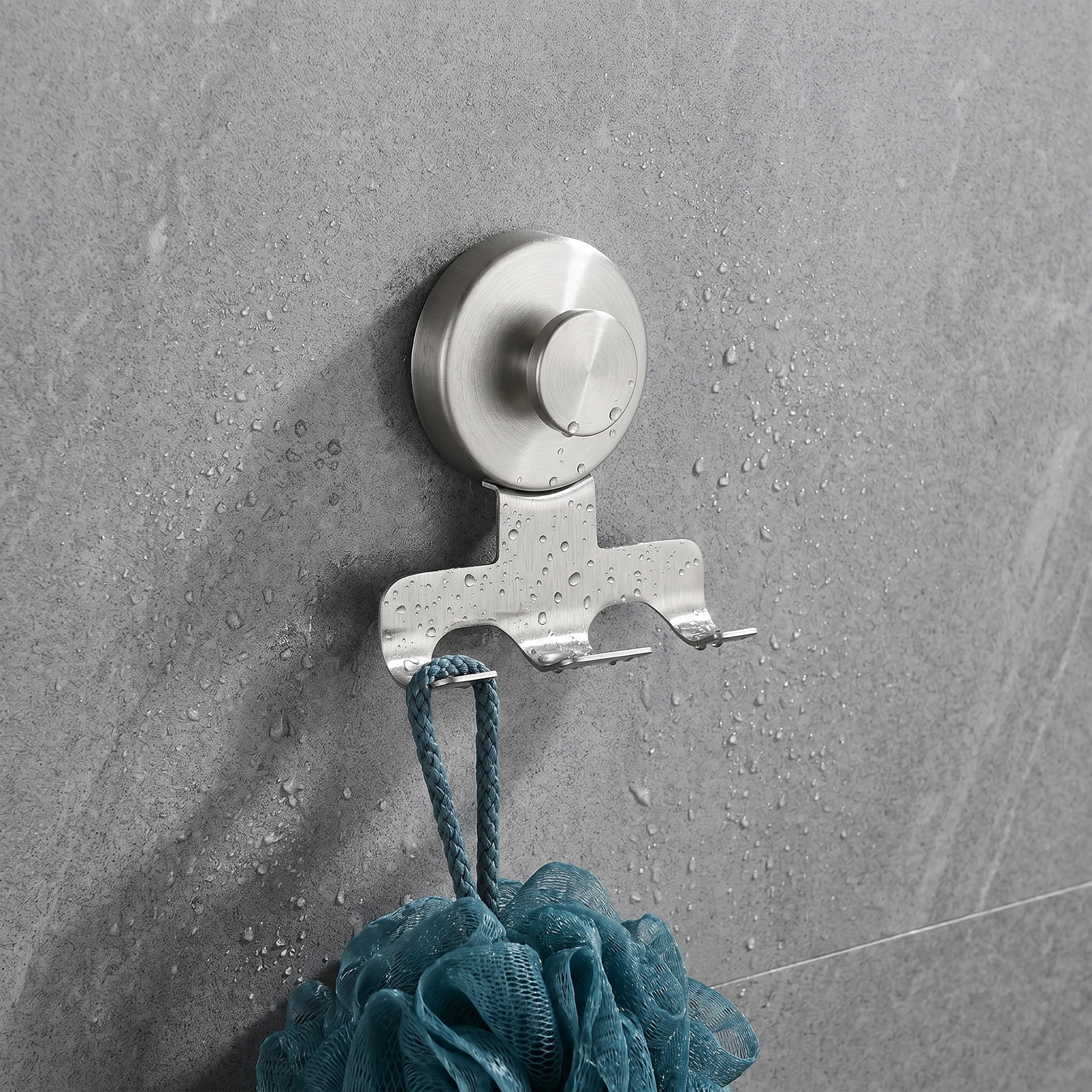 Unique Bargains Suction Cup Hooks for Shower 2-Pack Wall Hooks for Hanging Black