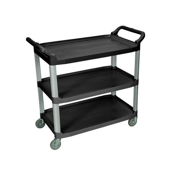 Luxor 3-Shelf Serving Cart Black SC13-B
