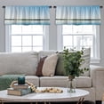 thumbnail image 4 of LALILO Kitchen Curtain Valance Rural Blue Lake And Green Rod Pocket Window Curtain 52"x 18" Set of 2, 4 of 5
