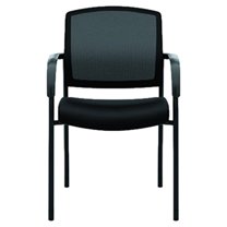 Lota Series Guest Side Chair 23" x 24.75" x 34.5", Black Seat/Black Back, Black Base
