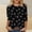 #0154-Black, variant on Halloween Tops Women 3/4 Sleeve Round Neck Spider Web Print Loose Blouse Casual for Fall