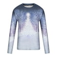 thumbnail image 5 of Wolfast Homme Décontracté Col Rond Manches Longues Chandail T-Shirt Imprimé Blouse Hauts Violet TTTTG, 5 of 5