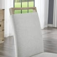 thumbnail image 6 of Roundhill Furniture Zelalle 7-Piece Dining Set, Table with 6 Chairs, White Wired-Brushed Finish, 6 of 15