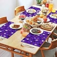 thumbnail image 2 of Halloween Purple Spider Web Pattern Summer Placemats Table Placemats Set Of 4-Linen Kitchen Washable Placemats Table Mats 11.8"x17.7" Non-Slip Heat Resistant, 2 of 6