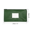thumbnail image 2 of Uxcell 11x6" Bolsa de Depósito de Dinero con Cierre, 3 Paquete de Monedero de Cuero Sintético con Ventana Transparente, Verde, 2 of 6