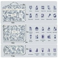 thumbnail image 2 of Soda Candy Makeup Bag Large Quilted Cosmetic Bag Floral Make up Bag for Women Cute Cotton Makeup Bag Set Travel Toiletry Organizer Bag, Blue, 2 of 7