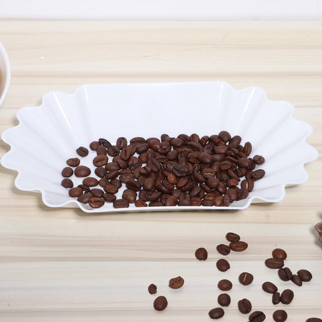 Coffee Bean Sample Tray, High Temperature Resistance Tray For Coffee Beans, For Microwave Oven Use Coffee Bean Sample Tray White