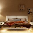 thumbnail image 4 of Italian Simple Suspension Bed Modern Simple Leather Bed Small Family Master Bedroom Double Bed 1.5M/1.8M Soft Bag Wedding Bed My Lux Decor Round, 4 of 6
