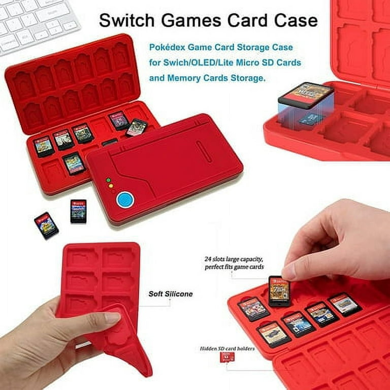 HEIYING Game Card Case for Nintendo Switch Game Card or Micro SD Memory  Cards,Custom Pattern Switch OLED Game Card Storage with 24 Game Card Slots  and