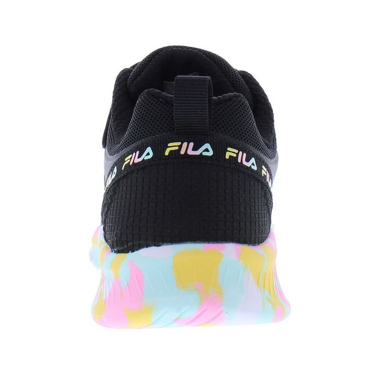 Fila Galaxia Strap Mashup Girls Shoes Size 4, Color: Black/Pink