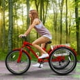 thumbnail image 4 of Slsy Mountain Tricycle for Adults, 24/26/27.5 Inch MTB 7 Speed Three Wheel Bike, Adults Tricycle with Cargo Basket for Adults, Women, Men, Seniors, 4 of 11