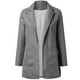 thumbnail image 4 of Puntoco Mujeres Sólido Manga Larga Oficina Abrigo Cardigans Traje Chaqueta Larga Tops Liquidación Puntoco Puntoco-504, 4 of 6