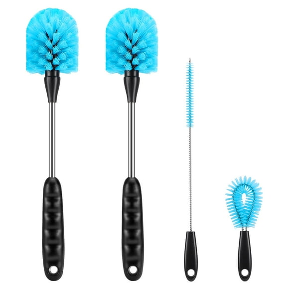Juego de cepillos para botellas de agua UNIFUN de mango largo 3 en 1 de acero inoxidable
