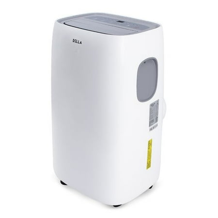 Sq Shop DELLA 10,000 BTU Portable Air Conditioner for Rooms Up To 300 sq. ft. Quiet AC Cooling Fan Dehumidifier and Remote Control, White ()
