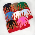 thumbnail image 2 of Gorro turbante con llamas, gorro tejido, gorro de invierno, gorro Trilby de lana con forro polar, gorro de punto para mantener el calor, gorro de media, Skullies, 2 of 5