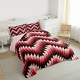 thumbnail image 3 of Homewish Modern Geometric Artistic Full Size Comforter Sets,Abstract Checkered Bedding Comforter Set,Pink Black Bedding Sets For Teens,Luxury Bedroom Decor Reversible,3-Piece, 3 of 8