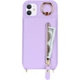 thumbnail image 4 of iPhone 11 Case with Card Holder for Women, iPhone 11 Phone Case Wallet with Strap Credit Card Slots Crossbody with Kickstand Zipper Case for iPhone11 - Purple, 4 of 14