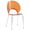 Amber, variant on LeisureMod Opulent Mid-Century Modern Plastic Dining Chair in Chrome Metal Legs Armless Dining Side Chair for Kitchen and Dining Room, Amber