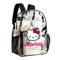 thumbnail image 4 of Heavy Duty Clear Backpack Clear Bag Stadium Approved Waterproof Hello CAT Kitty PVC Transparent Backpack Stadium backpack 17 x13 x5in Capacity See Through Backpack for Sport Events,Travel, 4 of 8