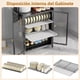 thumbnail image 5 of Mueble para Trastes de Cocina, Organizador de Trastes de 3 Niveles con Puerta, Estante de Microondas, Gabinete para Cocina, 59x45x28 CM, 5 of 9