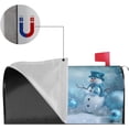thumbnail image 3 of Mailbox Cover Christmas Snowflakes Snowman Blue Ball Holiday Mailbox Covers Magnetic Mail Wraps Post Garden Decorations 25.5x21 in, 3 of 6