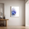 thumbnail image 5 of Blue Floral Hydrangea Plant Canvas Painting Print Wall Art for Living Room Bedroom Decoration Frameless, 5 of 7