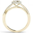 thumbnail image 3 of 1/2 Carat T.W. Diamond Criss-Cross Shank Halo 10kt Yellow Gold Engagement Ring, 3 of 5