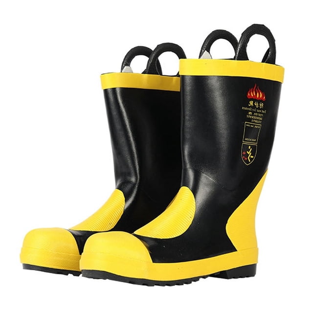 Rubber Rescue Boots,Emergency Rescue High Boots Rescue High Boots Non Slip Fire Boots Modern Innovation