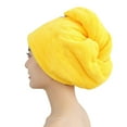 thumbnail image 1 of 2 Pack Microfiber Hair Drying Towels Thicken Cap with Button Hair Towel Magic Instant Hair Dry Wrap, 1 of 5