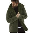 thumbnail image 2 of Men's Trench Coat Slim Fit Notch Lapel Single Breasted Lightweight Windbreaker Casual Long Jacket Overcoat Fleece Jacket Mens Winter Jacket Men Winter Coats, 2 of 6