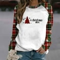 thumbnail image 2 of Makaor Pullover Sweatshirts for Women Christmas Crew Neck Tops Color Block Long Sleeve Tees Cute Vacation Clothes, 2 of 4