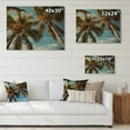thumbnail image 4 of Designart "Yellow Palm Trees landscape V" Floral Print on Natural Pine Wood, 4 of 5