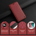 thumbnail image 7 of Decase for Samsung Galaxy A12, with RFID Blocking Leather Wallet Credit Card Holder Flip Folio Book Phone Case Shockproof Cover for Women Men, Red, 7 of 7
