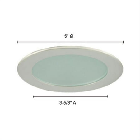 

Jesco Lighting TM409ST 4 in. Low Voltage Flat Shower Trim with Glass- Satin Chrome