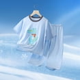 thumbnail image 2 of NIEWTR Toddler Pajamas Set for Boys 2T 3T 4T 5T Two Piece Short Sleeve Tops and Shorts Soft Breathable Kids Children Pjs Summer Pajamas Loungewear Gift Sets(A-Blue,5-6 Years), 2 of 6